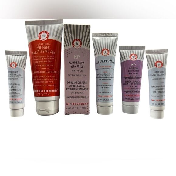 First Aid Beauty Skincare Set Bundle| Moisturizer | Scrub | Cream | Lotion | NEW - Picture 1 of 1